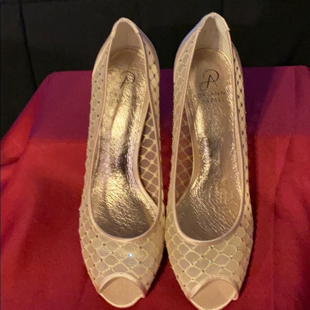 Adrianna Papell Jamie Peep Toe Mesh Pump